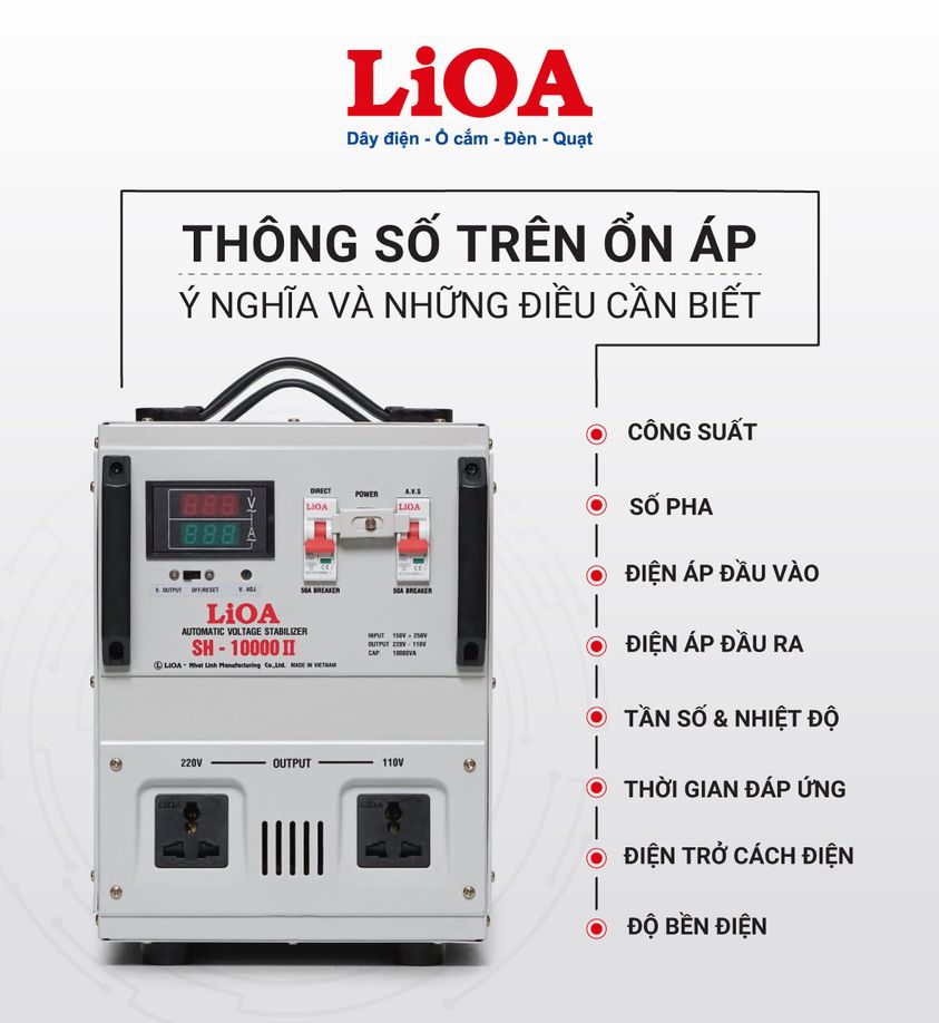 Tác dụng của ổn áp LIOA tại Hồ Chí Minh